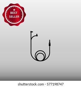 Headphones Vector Icon Illustration