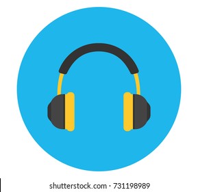 Icono vector de auriculares. Ilustración vectorial.