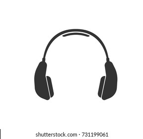Headphones Vector Icon. Vector illustration.
