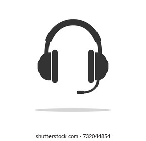 Headphones Vector Icon. Vector illustration.