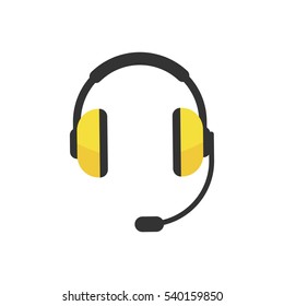 Headphones vector icon isolated