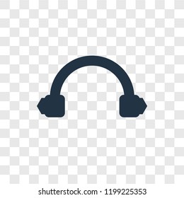 Headphones vector icon isolated on transparent background, Headphones transparency logo concept