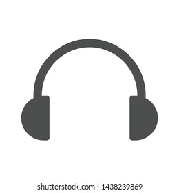 headphones vector icon isolated on white background. headphones flat icon for web, mobile and user interface design