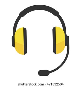 Headphones vector icon isolated on a white background