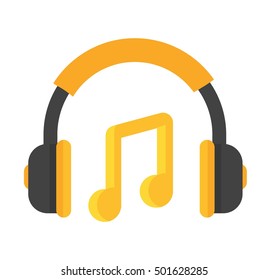 Headphones vector icon isolated on a white background