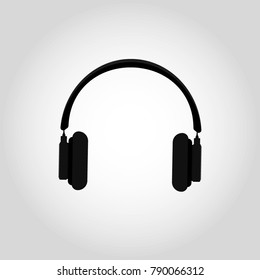 Headphones vector icon isolated on the white background. Can be used for websites, banners, etc. Vector illustration