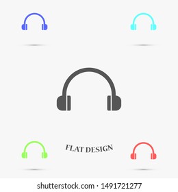 headphones vector icon. headphones and listen to the music icon. headphones for watching video icon. headphones for robots.10 eps