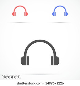 headphones vector icon. headphones and listen to the music icon. headphones for watching video icon. headphones for robots.10 eps