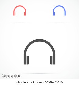 headphones vector icon. headphones and listen to the music icon. headphones for watching video icon. headphones for robots.10 eps