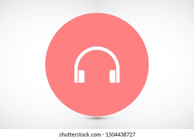 headphones vector icon. headphones and listen to the music icon. headphones for watching video icon. headphones for robots.10 eps