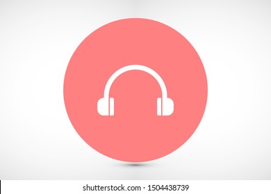 headphones vector icon. headphones and listen to the music icon. headphones for watching video icon. headphones for robots.10 eps