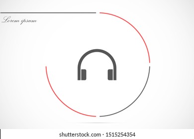 headphones vector icon. headphones and listen to the music icon. headphones for watching video icon. headphones for robots.10 eps