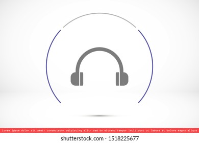 headphones vector icon. headphones and listen to the music icon. headphones for watching video icon. headphones for robots.10 eps