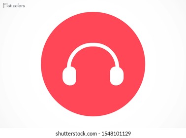 headphones vector icon. headphones and listen to the music icon. headphones for watching video icon. headphones for robots.10 eps