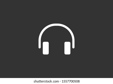 headphones vector icon. headphones and listen to the music icon. headphones for watching video icon. headphones for robots.10 eps , Lorem ipsum Flat design