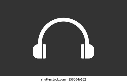 headphones vector icon. headphones and listen to the music icon. headphones for watching video icon. headphones for robots.10 eps