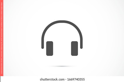 headphones vector icon. headphones and listen to the music icon. headphones for watching video icon. headphones for robots.10 eps , Lorem ipsum Flat design