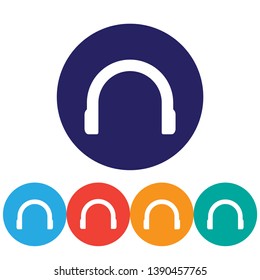 Headphones  vector icon , lorem ipsum Flat design