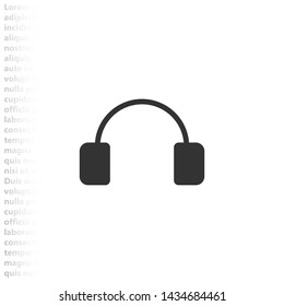 headphones  vector icon , Lorem ipsum flat design