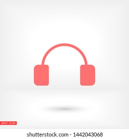 headphones  vector icon , Lorem ipsum flat design