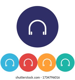 Icono vectorial de auriculares, lorem ipsum Diseño plano