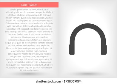 Headphones vector icon , lorem ipsum Flat design