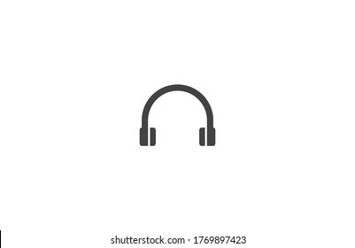 Icono vectorial de auriculares, lorem ipsum Diseño plano