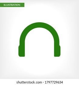 Icono vectorial de auriculares, lorem ipsum Diseño plano
