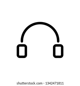 Headphones vector icon on background. Web design icon. Headphones icon minimalist design. Headphones for music 