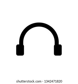 Headphones vector icon on background. Web design icon. Headphones icon minimalist design. Headphones for music 