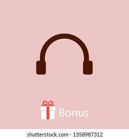 Headphones vector icon on background. Web design icon. Headphones icon minimalist design. 