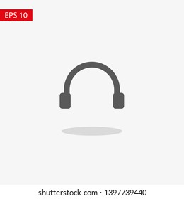 Headphones vector icon on background. Web design icon. Headphones icon minimalist design. Headphones for music 
