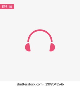 Headphones vector icon on background. Web design icon. Headphones icon minimalist design. Headphones for music 