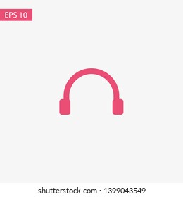 Headphones vector icon on background. Web design icon. Headphones icon minimalist design. Headphones for music 