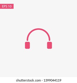 Headphones vector icon on background. Web design icon. Headphones icon minimalist design. Headphones for music 
