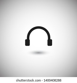 Headphones vector icon on background. Web design icon. Headphones icon minimalist design. Headphones for music 