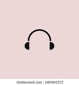 Headphones vector icon on background. Web design icon. Headphones icon minimalist design. Headphones for music 