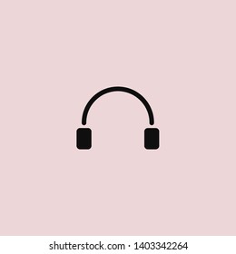 Headphones vector icon on background. Web design icon. Headphones icon minimalist design. Headphones for music 