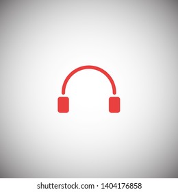 Headphones vector icon on background. Web design icon. Headphones icon minimalist design. Headphones for music 