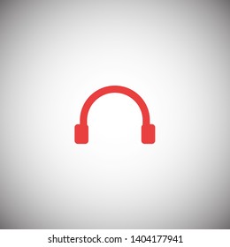Headphones vector icon on background. Web design icon. Headphones icon minimalist design. Headphones for music 