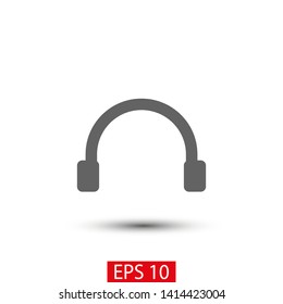 Headphones vector icon on background. Web design icon. Headphones icon minimalist design. Headphones for music 