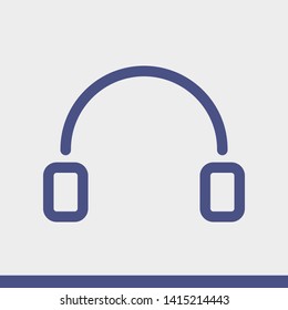 Headphones vector icon on background. Web design icon. Headphones icon minimalist design. Headphones for music 