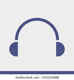 Headphones vector icon on background. Web design icon. Headphones icon minimalist design. Headphones for music 