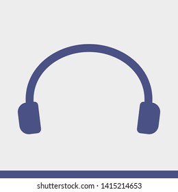 Headphones vector icon on background. Web design icon. Headphones icon minimalist design. Headphones for music 