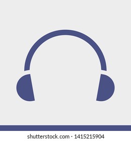 Headphones vector icon on background. Web design icon. Headphones icon minimalist design. Headphones for music 