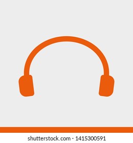 Headphones vector icon on background. Web design icon. Headphones icon minimalist design. Headphones for music 