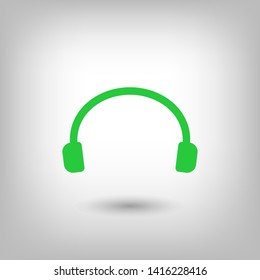 Headphones vector icon on background. Web design icon. Headphones icon minimalist design. Headphones for music 