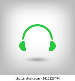 Headphones vector icon on background. Web design icon. Headphones icon minimalist design. Headphones for music 