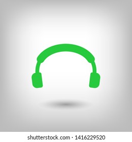 Headphones vector icon on background. Web design icon. Headphones icon minimalist design. Headphones for music 