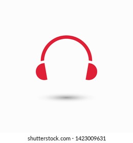 Headphones vector icon on background. Web design icon. Headphones icon minimalist design. Headphones for music 